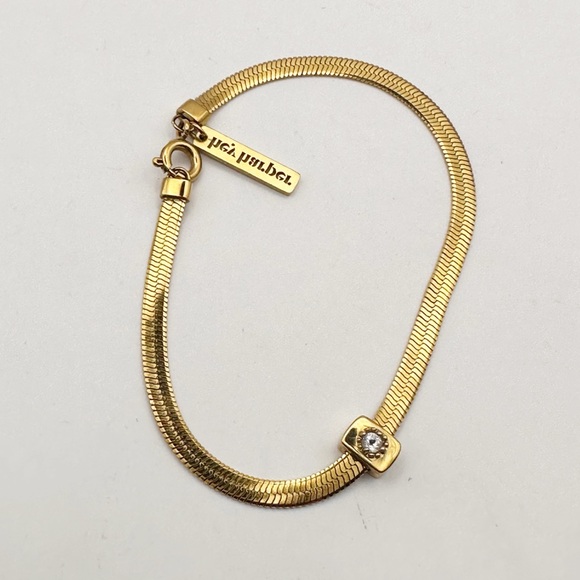 Hey Harper HARMONY Bracelet Gold Chain Cubic Zirconia CZ Minimalist Jewelry - Picture 11 of 13